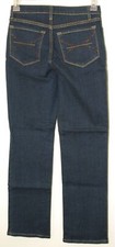NYDJ LIFT TUCK BOOTLEG JEANS IN DARK BLUE POCKET CRYSTALS size 6P P731174 NEW