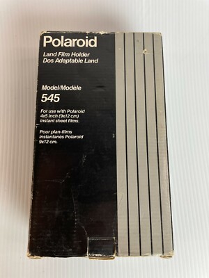 Polaroid 545 land film holder In box with manual