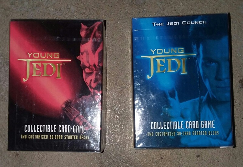 star wars phantom menace young jedi collectable cards set of 2