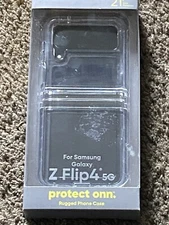 For Samsung Galaxy Z Flip4 5G Phone Case Clear Shockproof Cover Hinge Protection