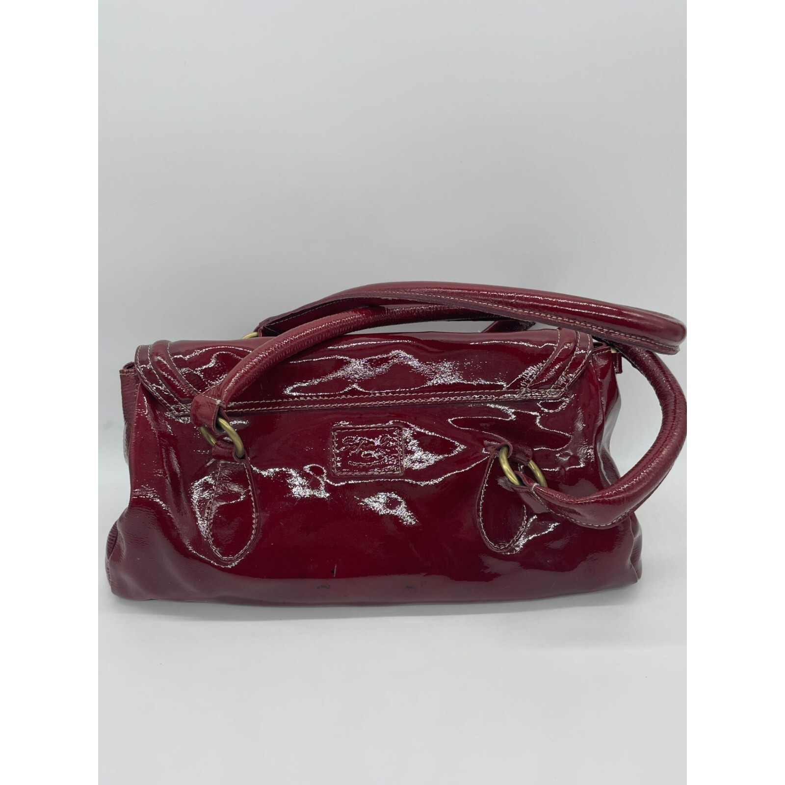 Italian Red Patented Leather Bag Tote Shoulder bag Bu… Gem