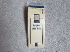 VINTAGE: 1970's Liz Thomas NOS Women's Knee Highs / Socks, Nylon, 2 Pair