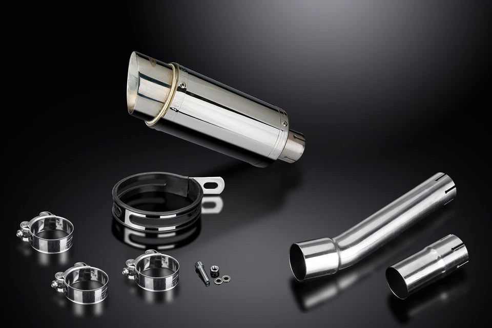 Suzuki DR650S DR650R 1990-1995 Kit de silenciador de escape redondo de acero inoxidable de 8" Foto 3 de 4