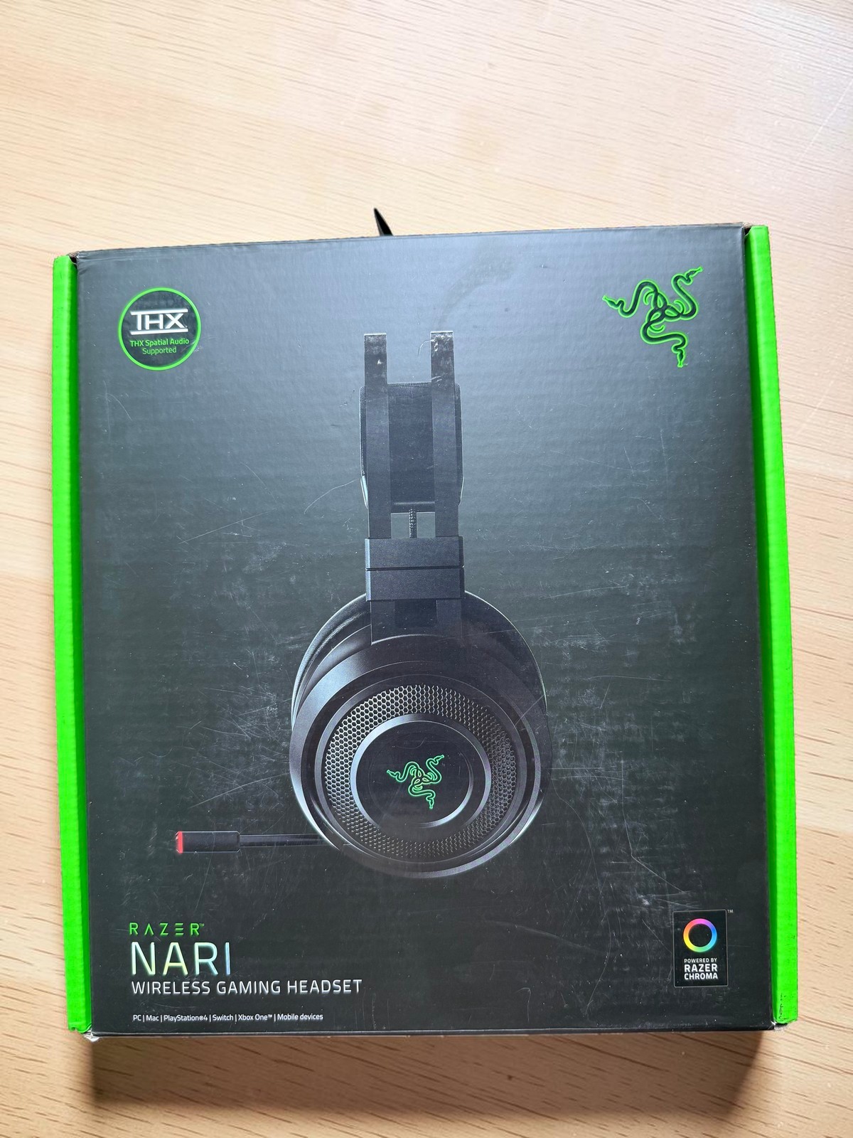 Razer Nari Wireless Gaming Headset THX Spatial Audio Chroma RGB 50mm PC PS4 Mac