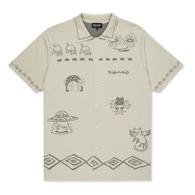 Ripndip Blonded Reversible Button Hemd Herren sand charcoal 48508