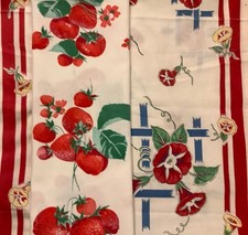 VINTAGE TOWEL LOT 2 STRAWBERRIES WILENDUR
