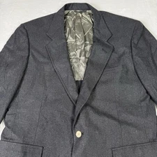 Asher Blazer Sport Coat Jacket Mens 42R Gray Wool Union Made USA