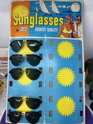 Vintage 1960s Sunglasses Anco Store Display Card