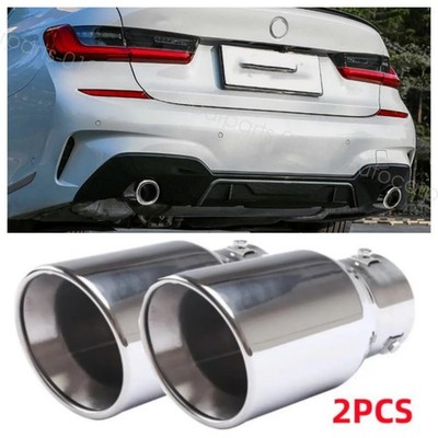 2x Car Exhaust Rear Tail Throat Muffler Tailpipe For 3 Series G20 US STOCK