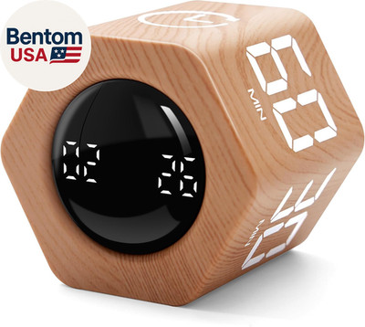 Productivity Timer 1, 5, 10, 30, 60 Minutes Preset, Desk Cube Timer with Gravity