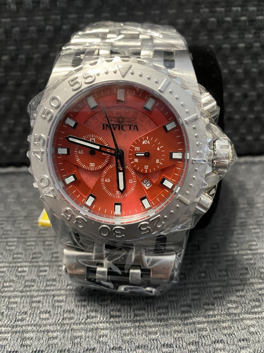 Invicta 50mm Chaos Coalition Forces Silver W/ Red Dial Quartz