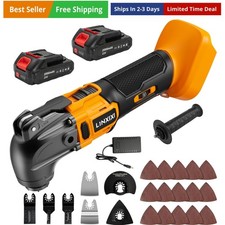 Cordless Oscillating Tool with 2 Battery, Bru...