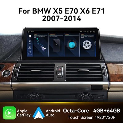 10,25'' Android 14 Autoradio 8-Kern GPS Navi WIFI 64GB für BMW X5 X6 E70 E71 CIC