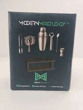 Modern Mixology Cocktail Shaker Set - 8 Piece Bartender Kit with Martini Shaker
