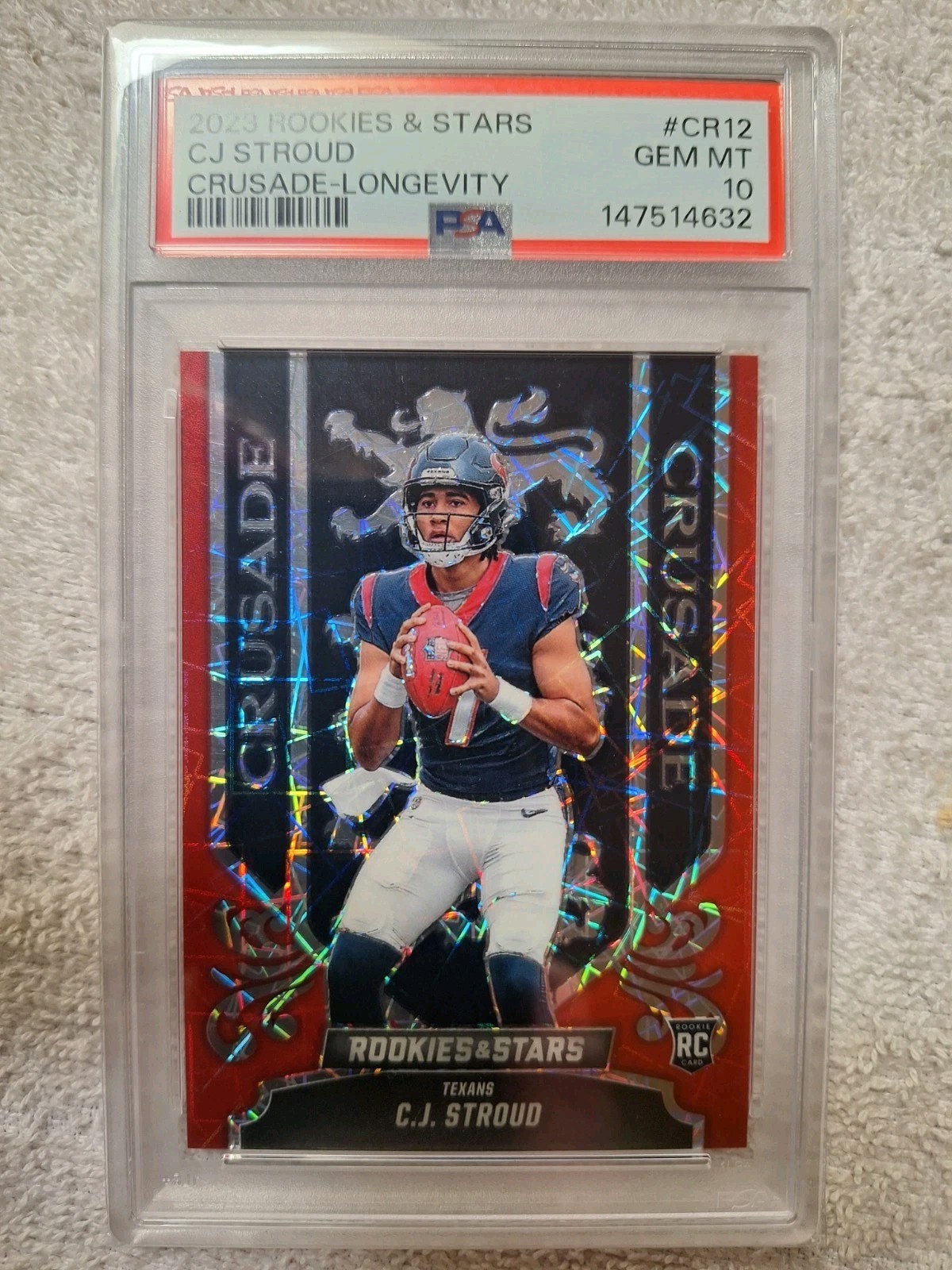 2023 Panini Rookies & Stars - Crusade C.J. Stroud #CR-12 Longevity Prizm (RC)