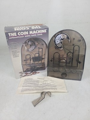 Vintage The Coin Machine Translucent Sorts & Saves Coins (TESTED)