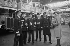 New female London Transport bus conductor Mrs Bates is introduced - Old Photo