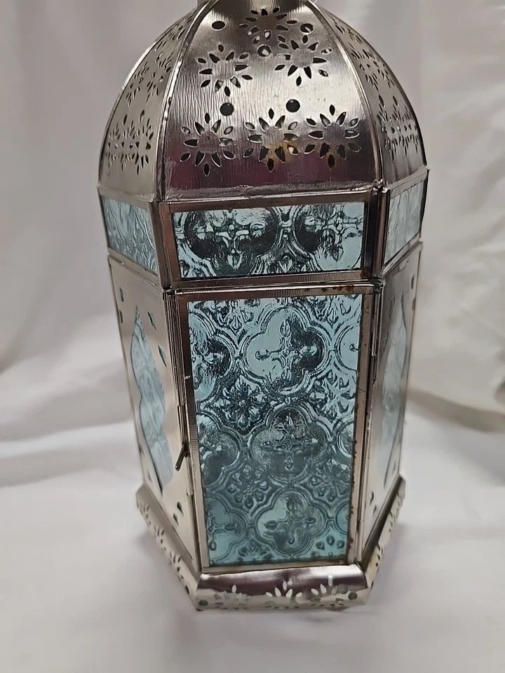 Lámpara colgante vela marroquí vela lámpara linterna para decoración del hogar 13" Foto 3 de 4