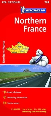 NORTHERN FRANCE MAP 724 (MICHELIN REGIONAL MAP) **BRAND NEW**