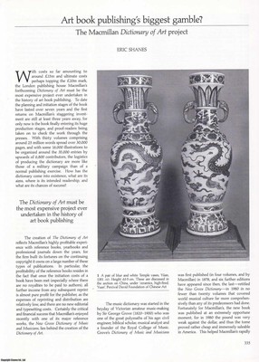 THE MACMILLAN DICTIONARY OF ART PROJECT. EIN ORIGINAL ARTIKEL VON APOLLO, INTERN