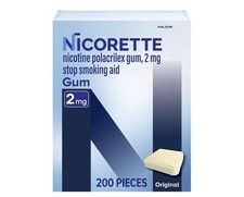 Nicorette Nicotine Gum Stop Smoking Aid, 2 mg, Original Flavor - 200 Count 2mg