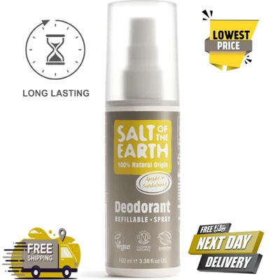 Salt of the Earth Amber and Sandalwood Natural Deodorant Spray (100ml)