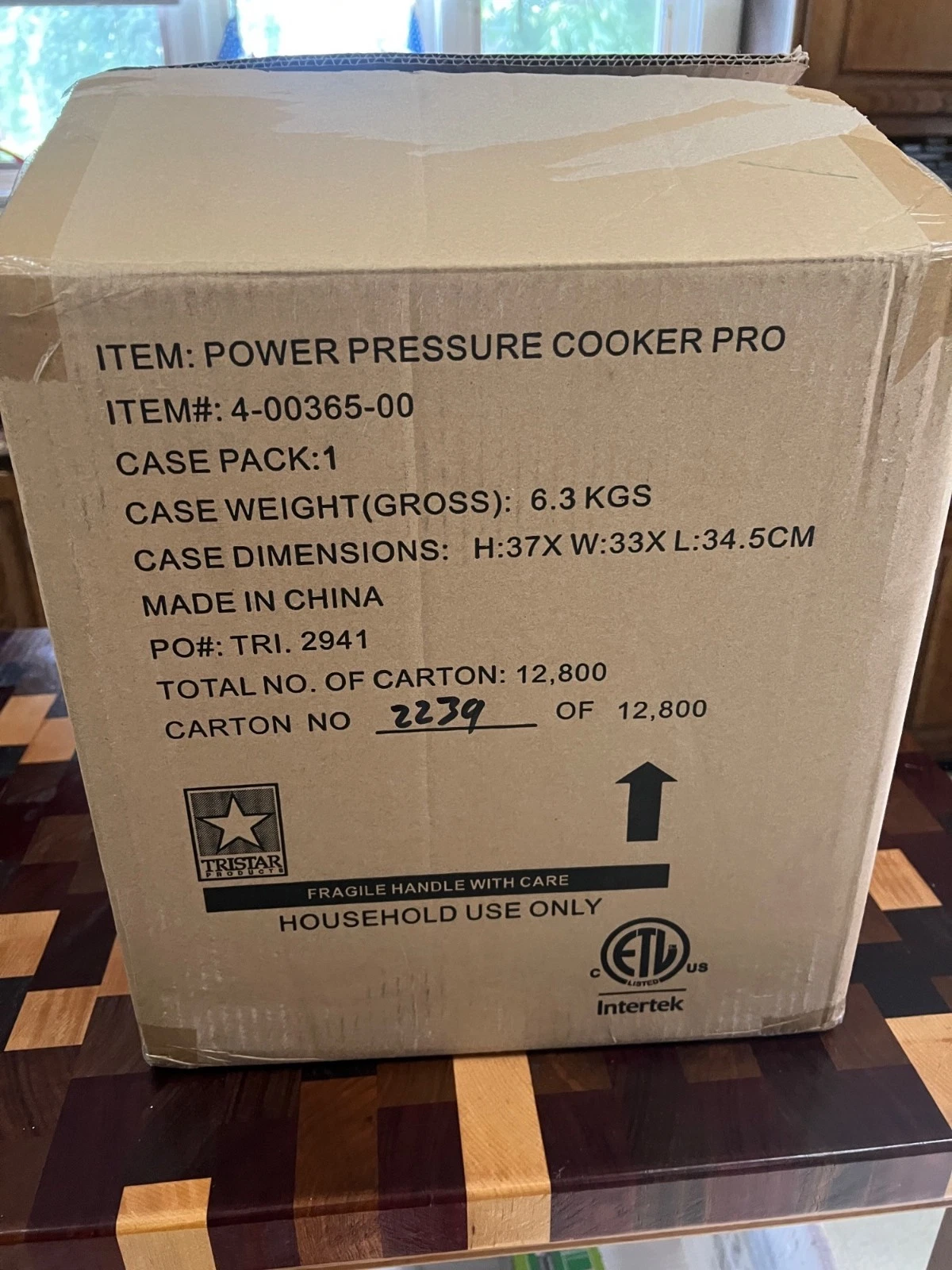 Tristar 6-Quart Power Pressure Cooker Pro TR-16 New Open Box