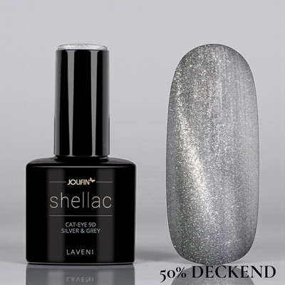 Jolifin UV LED LAVENI Shellac Farbe Cat Eye 9D Silver & Grey Nagelstudio Magnet