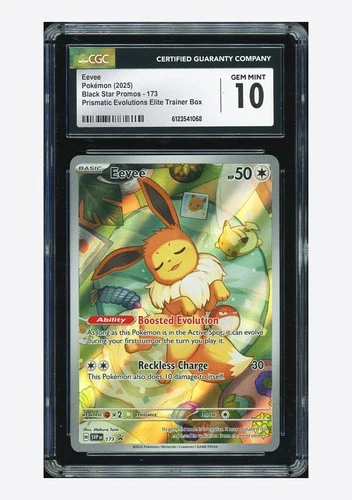 Pokemon CGC 10 GEM Eevee Promo 2025 #173 SVP Prismatic Evolutions ETB ENG #2