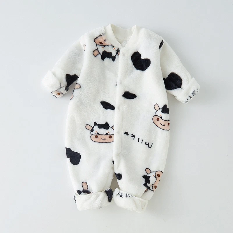 Baby Jumpsuit long sleeved newborn clothes pajamas thicken outdoor comfortable