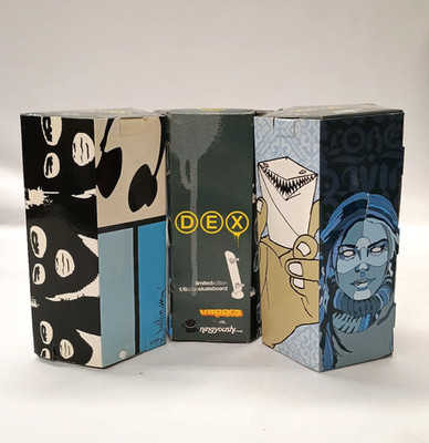 Set of 3 Dex Series 1 1:6 Scale Ltd. Ed. Fingerboard Dave Flores Ningyoushi Grey