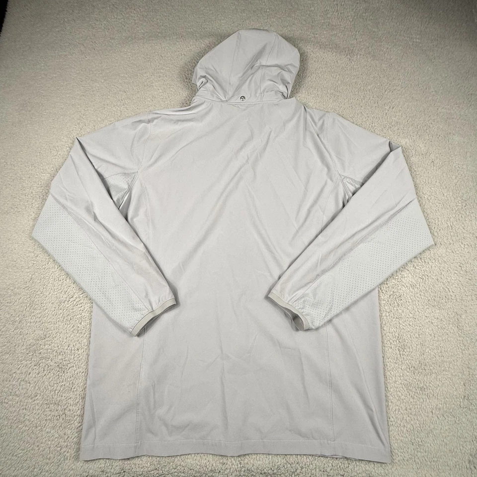 Under Armour Jacket Mens 2XLT Gray Hooded Squad Zip Lightweight Stretch Athletic - Image 4 of 4