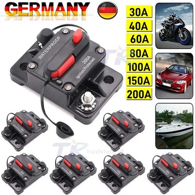 30/80/200A Auto Leistungsschalter Sicherung Automat 12V/48V Kfz Sicherungshalter