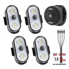 Wireless LED Lights for CarPCS- Button and Remote Control Interior Ambient 4