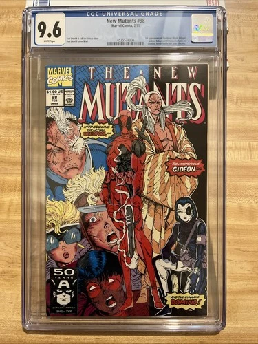 New Mutants 98 CGC Graded 9.6 (1991), 1st Appearance of Deadpool white pages