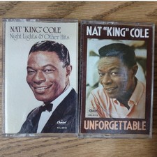 Nat King Cole Cassette Tape Lot Unforgettable Night Lights  Other Hits Capitol