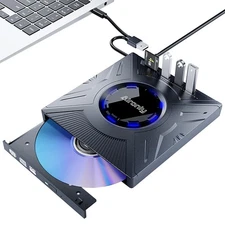 Slim External CD DVD RW Drive USB 3.0 Writer Burner Player Black For Laptop PC