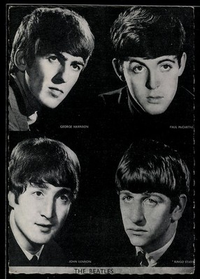 AK Musiker der Band the Beatles im Einzelbild, George Harrison, Paul McCartney, 