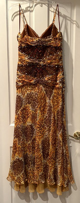 Sue Wong Nocturne Beaded Silk Evening Gown   Size 8 (Fits Like 4/6)   Worn Once