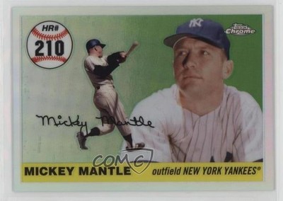 2007 Topps Chrome Home Run History Refractor /500 Mickey Mantle #MHR210 HOF 0e5c
