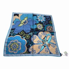 VERA BRADLEY Mod Floral Blue 27 Square Silk Scarf