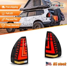 Pair Led Tail Lights Assembly For Toyota Land Cruiser Prado Lc120 2003-2009drl