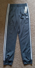 New with Tags Boys Adidas Gray Track Pants Size Large 14/16