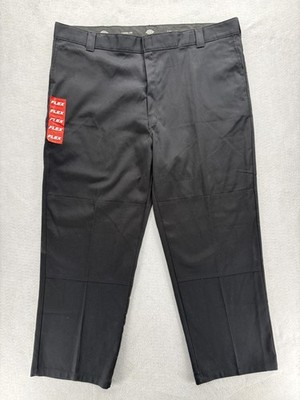 Dickies FLEX Double Knee Work Pants Mens 48x32 Black Loose Fit Workwear NWT