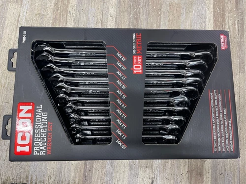 ICON 10pc Professional Ratcheting Wrench Set WRM-10 64841 SEALED NEW