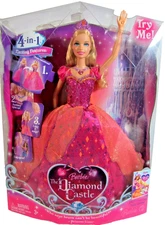 BARBIE IN THE DIAMOND CASTLE 2008 PRINCESS LIANA SINGING 4 IN 1 DOLL #M0785 -NIB