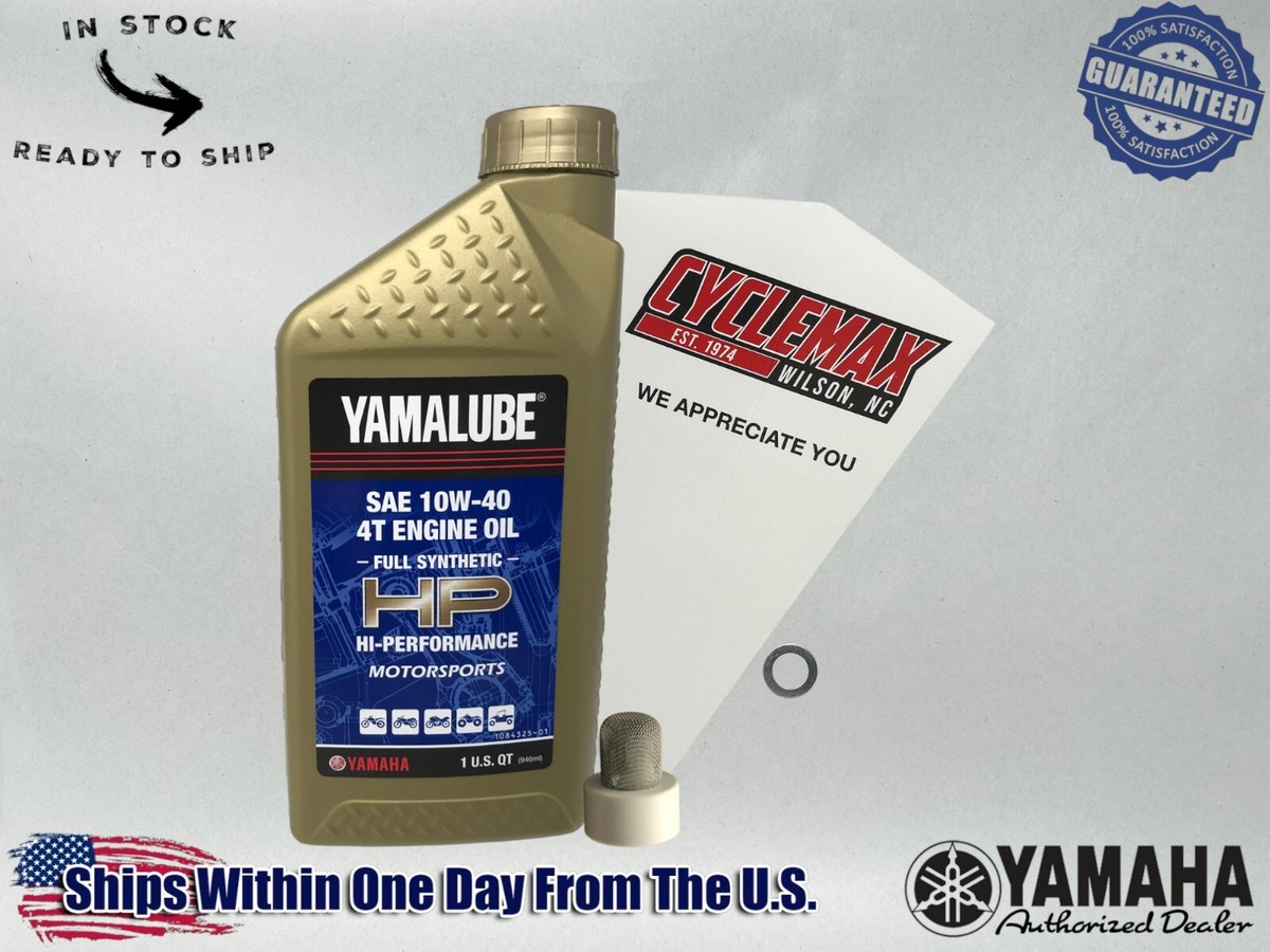 Cyclemax Full-Synthetic Yamalube Oil Change Kit fits 2009-2015
