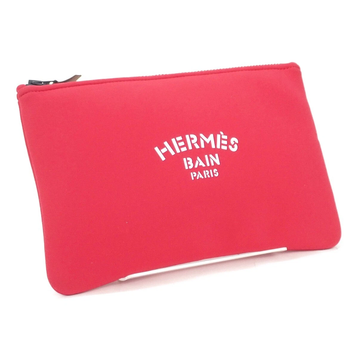 HERMES True Flat MM Neovan Pouch Nylon Red Woman s TGIS eBay