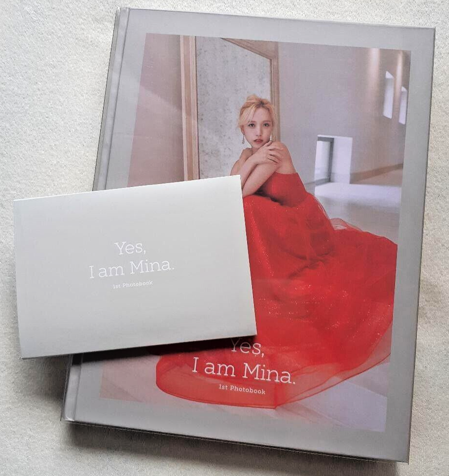 TWICE Yes, I am Mina. Gray ver. 1st Photobook Photo book Postcards