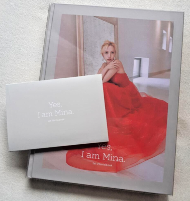 TWICE Yes, I am Mina. Gray ver. 1st Photobook Photo book Postcards